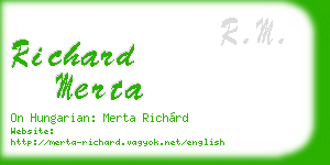 richard merta business card